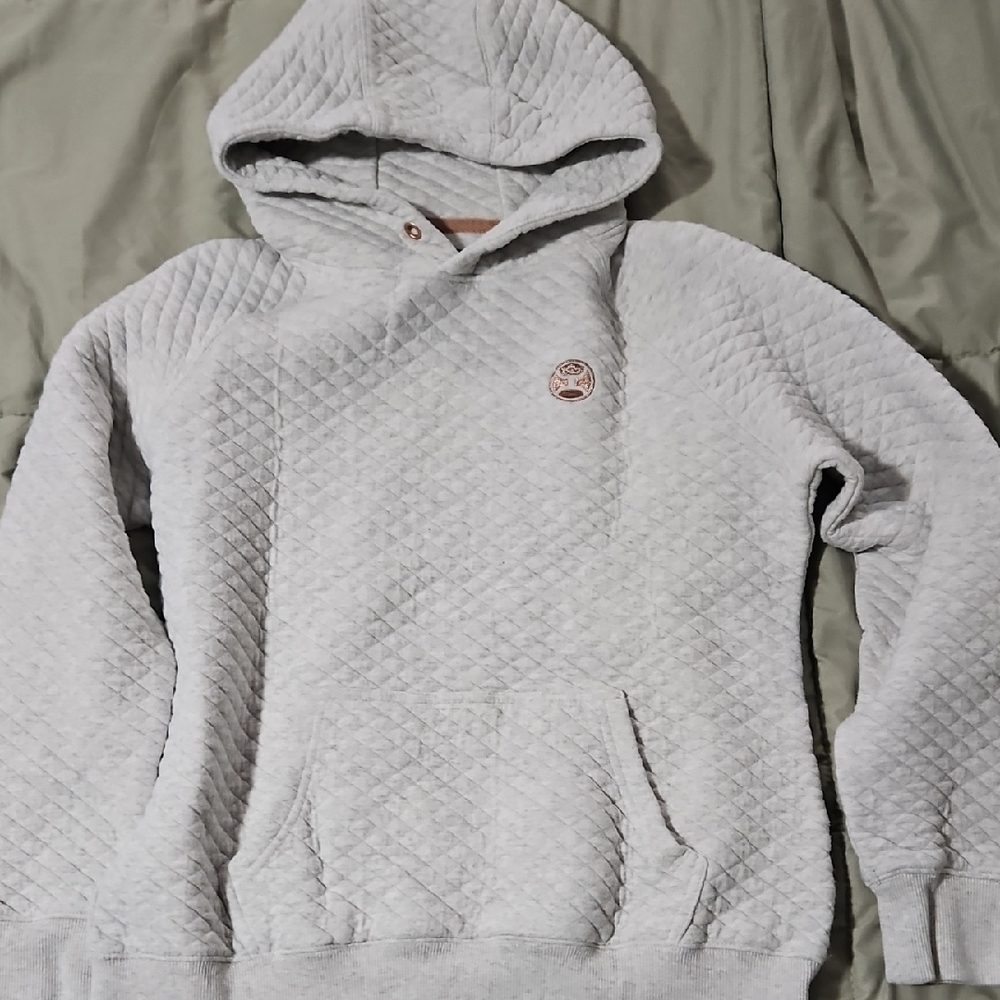 Quilted Gray Hoodie
